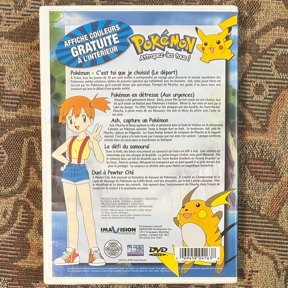 Pokémon Le Depart DVD Pokemon French Français - Picture 3 of 4